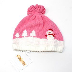 NWT Gymboree 12-24M hat Cozy Cutie pink snowman